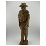 Vintage Hand Carved Wood Folk Art Traveling