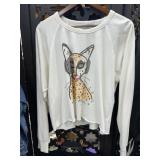 Wild Fox Leopard Sweat Shirt Size XL