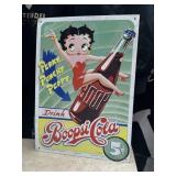 1992 Betty Boops Boopsi Cola Metal Sign