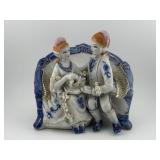 Vintage Blue and White Porcelain Figurine