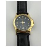 Vintage Edward Lynn Quarts Watch with Leather
