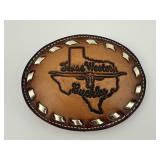 Vintage Leather Texas Western Buckles
