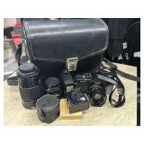 Vintage Vivitar XC-4 Camera, Lenses and