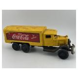 Vintage Yellow Cast Iron Coca-Cola Truck