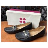 Naturalizer Gadget Black Snake Loafers