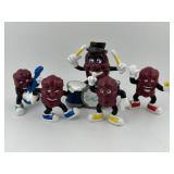 1988 California Raisin Band PVC Figures