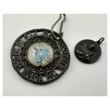 Sterling Silver Saint Jude Pendant and Virgin