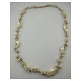 Artisan Iridescent Abalone Shell Bead Necklace
