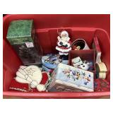Box Lot of Christmas Items