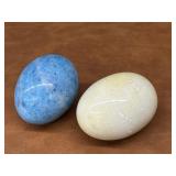 Two Polished Stone Eggs