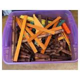 Tub Full of Linkin Logs and Accessories