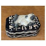 Kenyan Soapstone Trinket Box