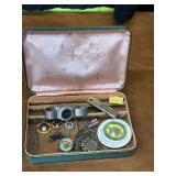 Selection of Vintage Jewelry, Pins, Knife and