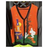 Vintage Halloween Sweater Vest Size 3XL