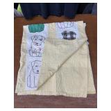 Vintage Dog Themed Baby Quilt