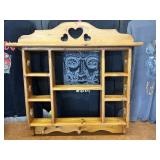 Vintage Wood Shelf with Heat Cutouts
