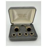 Vintage Emillio Ponti Mens Cuff Link and Tie