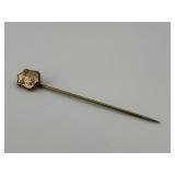 Vintage Gold Plated Etched Hat Pin