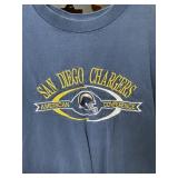 Embroidered San Diego Chargers Tshirt Size XL