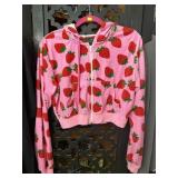 Midnight Hour Cropped Strawberry Hoodie