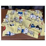 Vintage Peanuts Curtains 4 Pannels 24"x60"