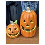 Vintage Lighted Jack-O-Lantern Pumpkins