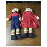 (2) Raggety Ann and Andy Plush Dolls
