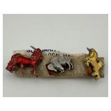 Vintage Unicorns and Buffalo Pins