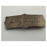 Vintage Sterling Silver Personalized Clip