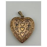 12K 1/20 Gold Filled Heart Pendnat Locket