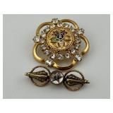 TwoVintage Order of the Eastern Star Brooch and