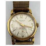 Vintage Benrus Rebuilt Waterproof 18K Gold On