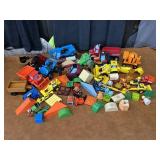 Large Lot of Construction Vehicles Toys and
