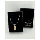 Rante of Beverly Hills Gold Tone White Stone