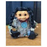 Vintage Native American Troll Doll