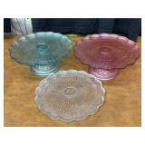 Vintage Glass Pedestal Cake Stands