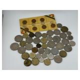 Large Lot of Foreign and US Coins