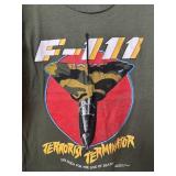 1986 Vintage F-111 Terrorist Terminator Tshirt
