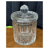 Vintage Crystal Biscuit Jar