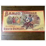 Vintage Metal Sign Banjo Tobacco Advertising