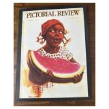 Vintage Metal Sign Pictorial Review Magazine