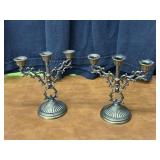 Vintage Made in Italy Miniature Brass Candleabras