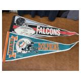 Two Autographed Pennants - Miami Dolphins
