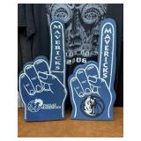Two Dallas Mavericks Foam Fingers