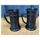 Vintage Indiana Glass Black Amethyst Beer