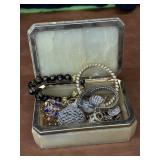 Selection of Vintage Jewelry in Jewelry Box