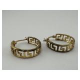 Sterling Silver Gold Plated Hoop Earrings