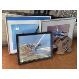 Vintage Framed Airplan Prints