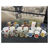 (35) Vintage Character Glasses and Mugs