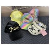 (5) New Juicy Couture Caps and Visor